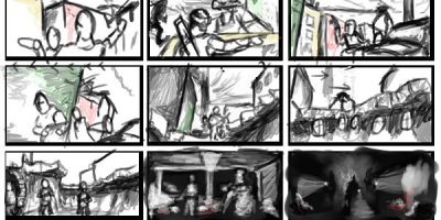 One of the original storyboards